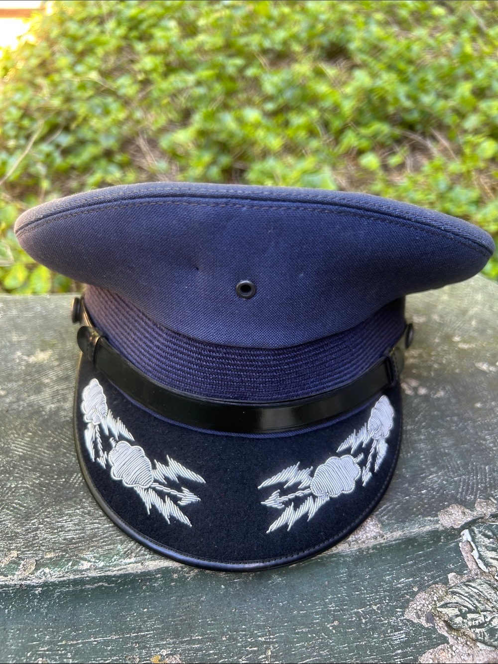 Morry Luxenberg Military Outfitters N.Y./ London Blues Visor Cap USAF Military